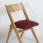 Krzesło projektu Czesława Knothe z 1969 roku, renowacja z zachowaniem oryginalnej tapicerki, 2019